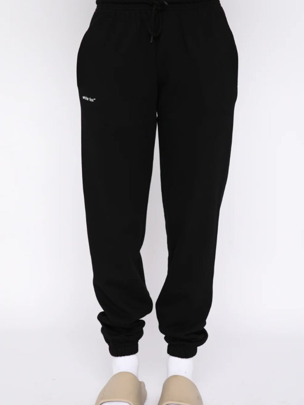 White Fox Lounge SET Crewneck Sweater Jogger Sweatpants Black Size Small/Medium - Picture 7 of 14